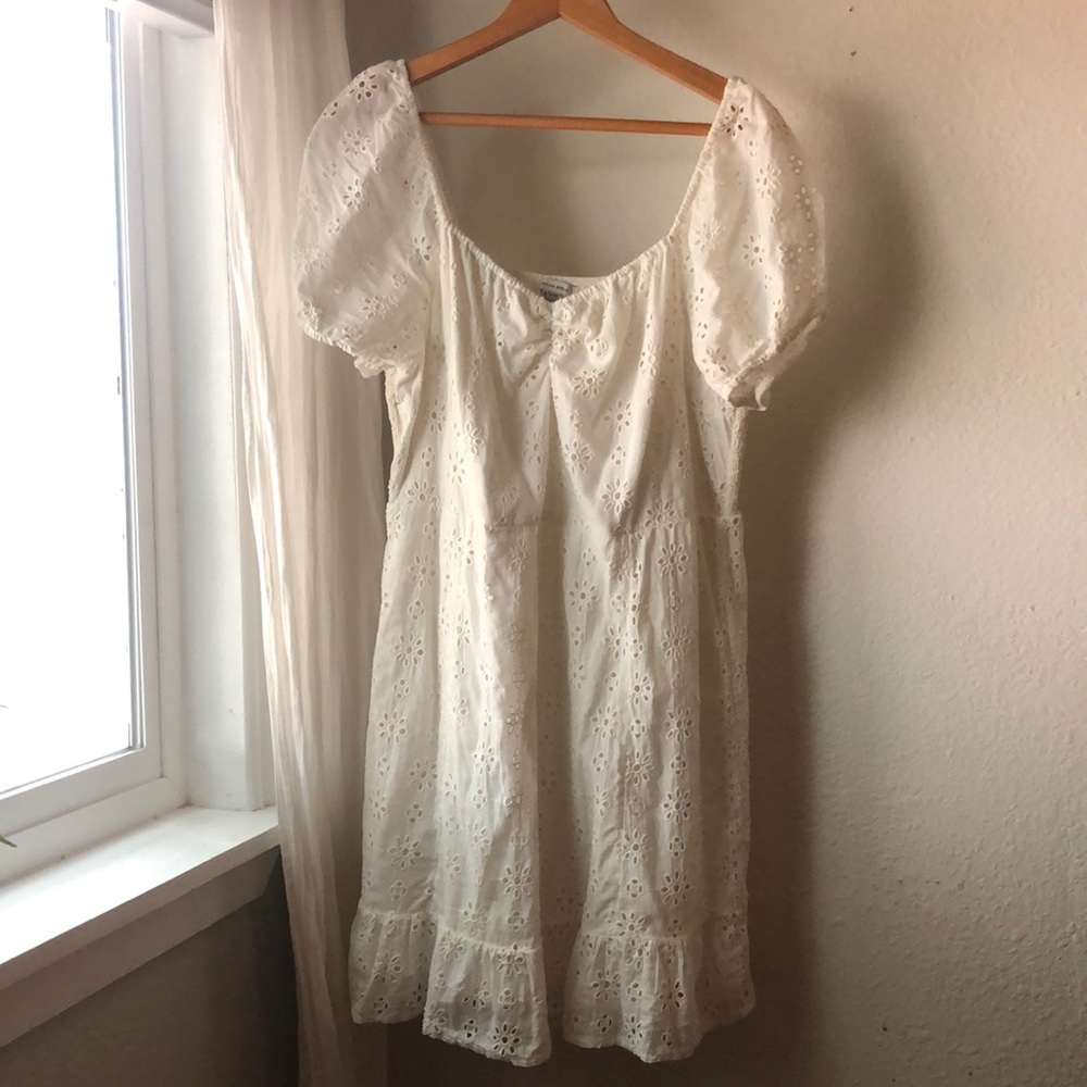 American Eagle Cream Eyelet Sundress